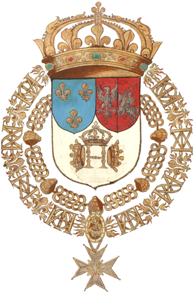 File:COA of Henry III of France from Recueil de tous les chevaliers de l'ordre du Saint Esprit. 1631.png