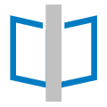 R2，修正R1的色彩以符合會議標準色。象徵學術知識的蔚藍邊書本攤開，銀色的「1」中立，整體組成中文「中」字。