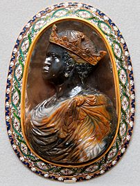 Ренесансова камея на африкански крал, XVI век, Италия (?), днес в Париж, Кабинет на медалите