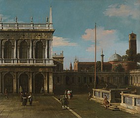 Venise: capriccio de la Piazzetta avec le Libreria