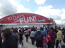 A banner that reads Capital Ex atop the fair's entrance. The fair was named Capital Ex from 2006 to 2012. Capital EX (5983029813).jpg