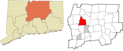 Bloomfield's location within the Capitol Planning Region and the state of Connecticut