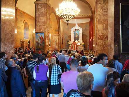 Church service, Yerevan.