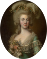 Circle of Roslin - Portrait of a Lady wearing a green dress trimmed with lace and her hair adorned with ostrich feathers.png