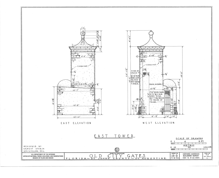 File:City Gate, Orange Street, Saint Augustine, St. Johns County, FL HABS FLA,55-SAUG,9- (sheet 5 of 10).png