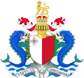 II. Erzsébetet, mint az ország királynőjét (Queen of Malta) képviselő máltai főkormányzó (Governor-General of Malta) címere 1964-1974 között.