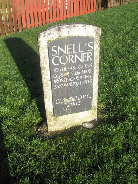 File:Commemorative stone at Snell's Corner - geograph.org.uk - 1609463.jpg