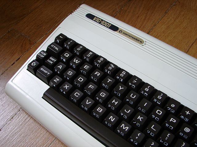 The VIC-1001 is the Japanese version of the VIC-20. It has Japanese-language characters in the ROM and on the front of the keys.