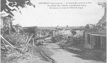 La ville de Chevregny rasée lors de l'offensive du Chemin des Dames