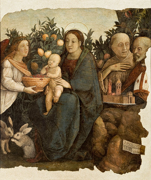 File:Correggio, Madonna col Bambino tra i santi Quirino e Francesco.jpg