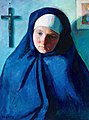 Devotion (Blue Mood) label QS:Len,"Devotion (Blue Mood)" label QS:Lhu,"Áhitat (Kék hangulat)" 1913-15. oil on canvas medium QS:P186,Q296955;P186,Q12321255,P518,Q861259 . 66 × 49.5 cm (25.9 × 19.4 in). Private collection institution QS:P195,Q768717