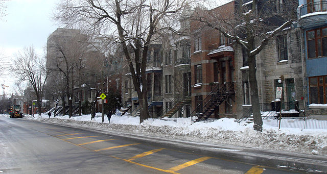 Déneigement à Montréal.