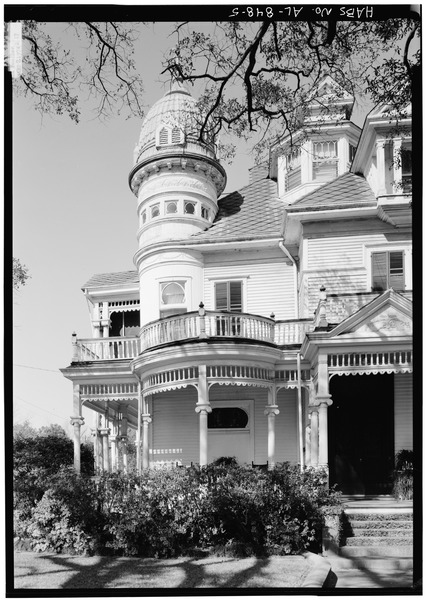 File:DETAIL OF SOUTHWEST CORNER OF HOUSE, FROM SOUTH - Tacon-Gordon House, 1216 Government Street, Mobile, Mobile County, AL HABS ALA,49-MOBI.227-5.tif