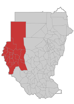 Darfur Sudan map with districts.svg