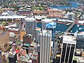 Darling Harbour dilihat dari Sydney Tower.