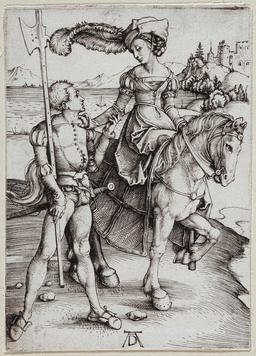 Das Fräulein zu Pferd und der Landsknecht (SM
31396d)
