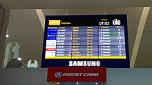 Departures screen