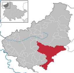 Läget för kommunen Dingelstädt i Landkreis Eichsfeld