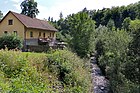 Čeština: Potok Dědina v Kamenici, části obce Dobré English: Dědina creek in Kamenice, part of Dobré, Czech Republic.