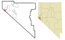Douglas County Nevada Incorporated ve Unincorporated alanlar Stateline Highlighted.svg