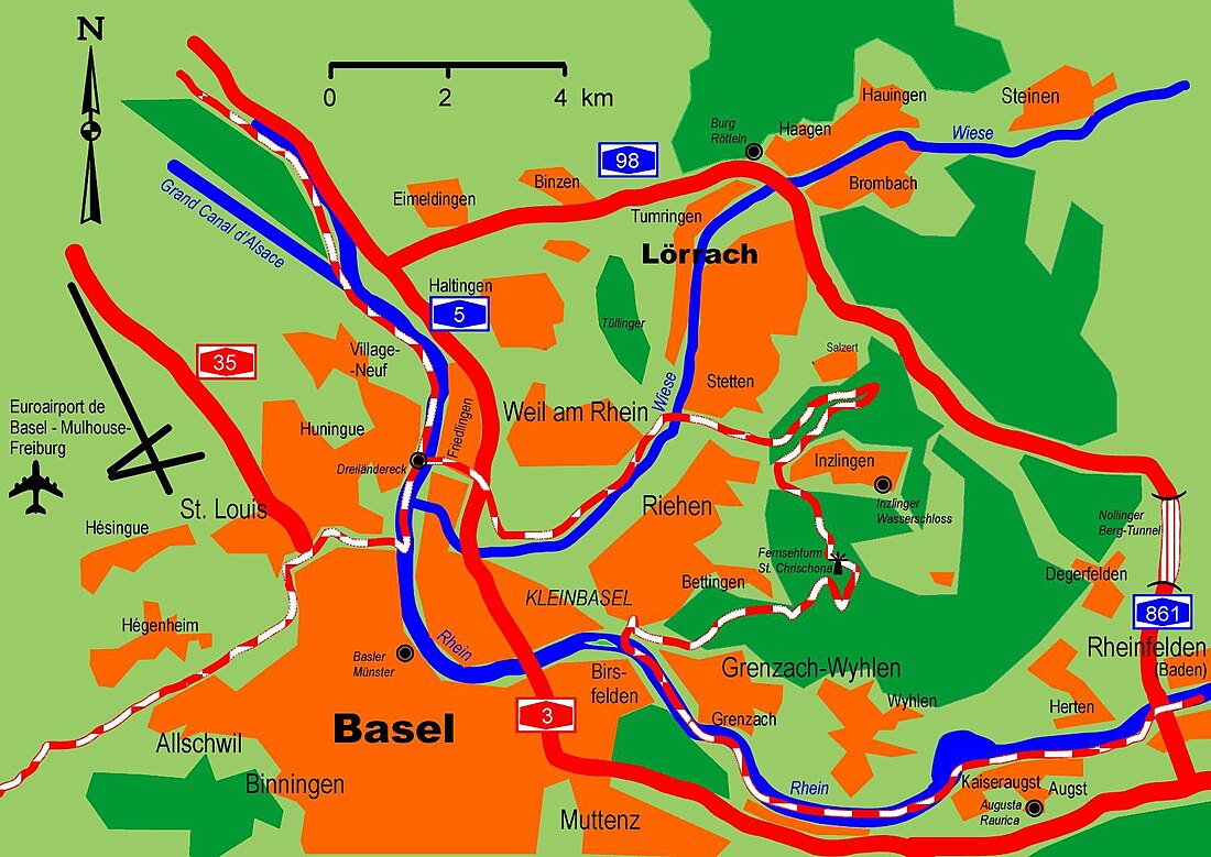 Confine tra la Francia e la Svizzera