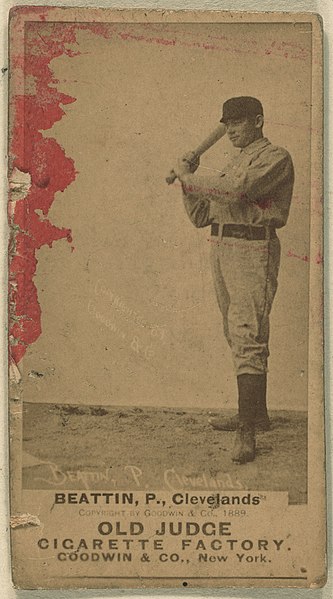 File:Eb Beatin, Cleveland Spiders, baseball card portrait LCCN2007686501.jpg