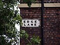 Edge Lane Street Sign