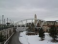 Bridge and public art at Englewood Station