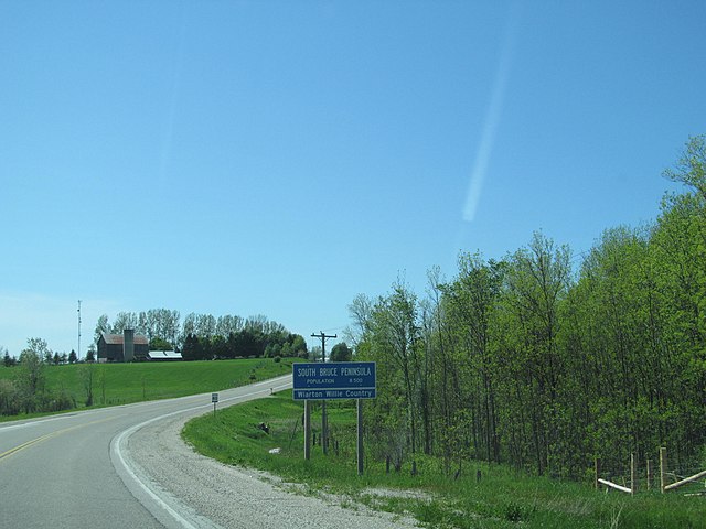 Entering South Bruce Peninsula from Highway 21