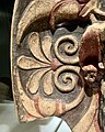 * Nomination Etruscan antefix with head of Silen and anthemien nimbus, 4th century BC, from Cerveteri, Italy, ceramic, Antikensammlung TC 6681.2d, in the Neues Museum, Berlin --Neoclassicism Enthusiast 21:50, 11 January 2024 (UTC) * Promotion The filename and description mention "head" which is not visible in this image. --Tagooty 03:02, 12 January 2024 (UTC) I did this because there are two images with the same object, one with the entire antefix, and another (this one) with a detail, so they will be easier to find in most of the categories in which they are both included--Neoclassicism Enthusiast 17:27, 12 January 2024 (UTC)  Support Good quality. Suggestion: add ".. head (not shown) ..." in the description. --Tagooty 16:12, 20 January 2024 (UTC)