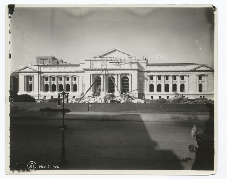 File:Exterior marble work - the Fifth Avenue facade, from the north corner of Fifth Avenue and Forty-first Street (NYPL b11524053-489538).tiff