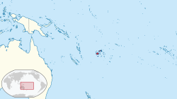 Ubicación de Fiji en su región.