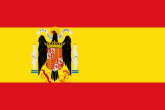 Flagge Spaniens unter General Franco in der Variante von 1938 bis 1945