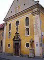 The façade of the Franciscan Church in Pápa, Hungary A pápai ferences templom homlokzata