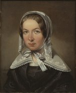 Fredrika Bremer, peinte par Johan Gustaf Sandberg en 1843