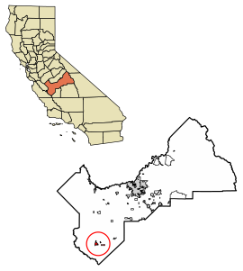 Fresno County California Incorporated and Unincorporated areas Coalinga Highlighted 0614274.svg