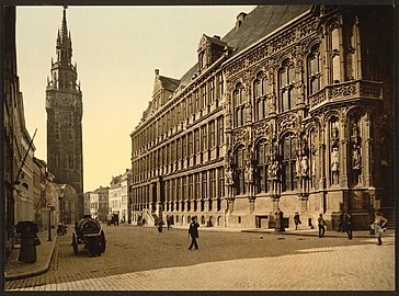 Stadhuis en belfort in Gent.