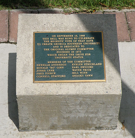 The founding marker at Georgia Southern University