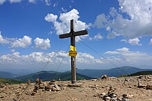 Summit cross Wöllaner Nock in Carinthia in June 2019