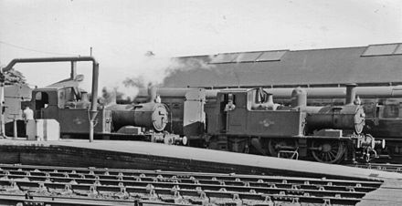 Two 0-4-2Ts employed on the auto-train service to Chalford in 1962