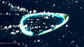 Foto satelital del attol de Goidhoo