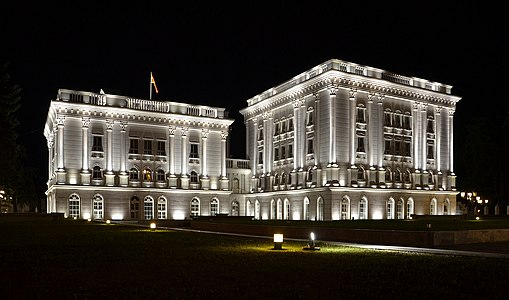 Government Headquarters in Skopje (Macedonia) by night