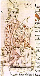 Pope Gregory VII (r. 1073-1085) ordered that the title "pope" be reserved exclusively for the Bishop of Rome. Unknown manuscript from the 11th century Gregory VII.jpg