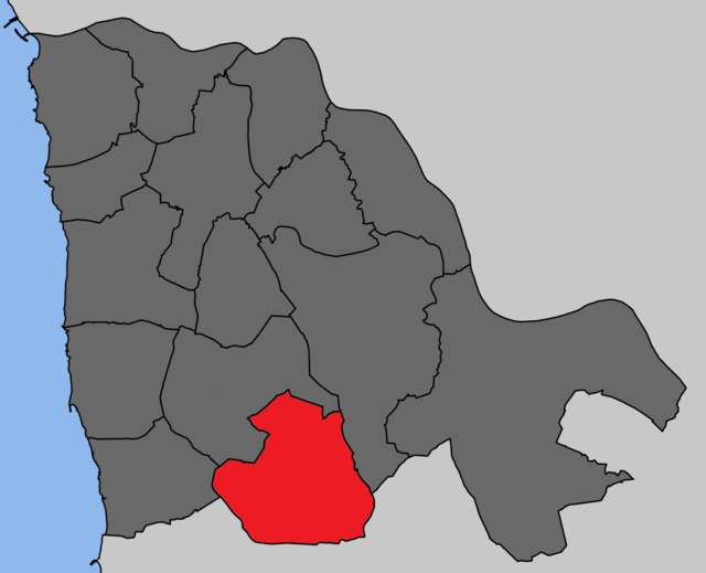 Localização no município de Vila Nova de Gaia