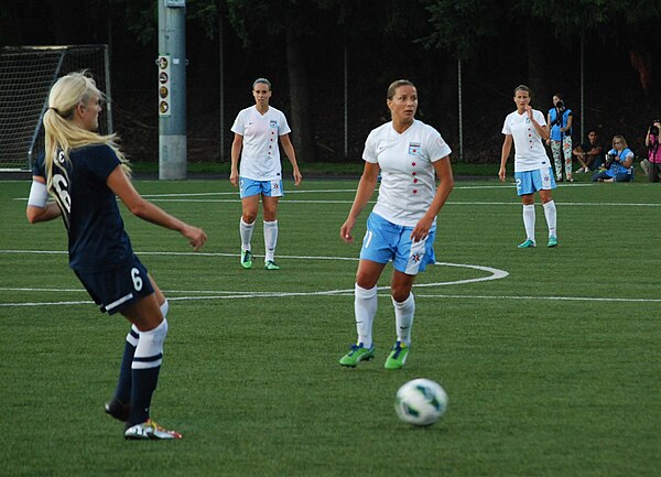 Grings during a match against Seattle Reign FC on 25 July 2013 in Tukwila, Washington.