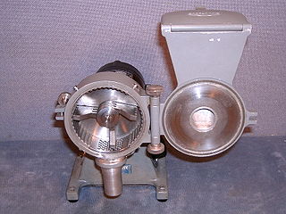 <span class="mw-page-title-main">Mill (grinding)</span> Device that breaks solid materials into smaller pieces by grinding, crushing, or cutting