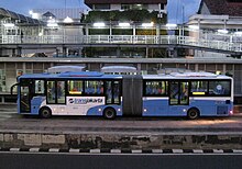 Transjakarta in Indonesia is the longest bus rapid transit system in the world Harmoni Central Busway Transjakarta 4.JPG