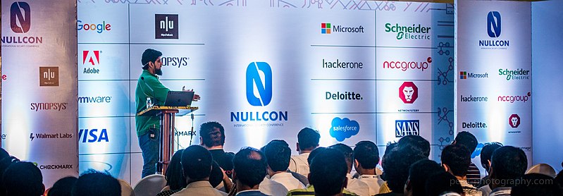 File:Haroon meer keynote speaker at nullcon 2018.jpg