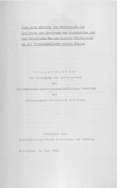 Cover image of the Ph.D. dissertation of Klaus Hasselmann