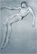 Draper's preparatory sketch of Icarus Herbert James Draper, Study for Icarus.jpg